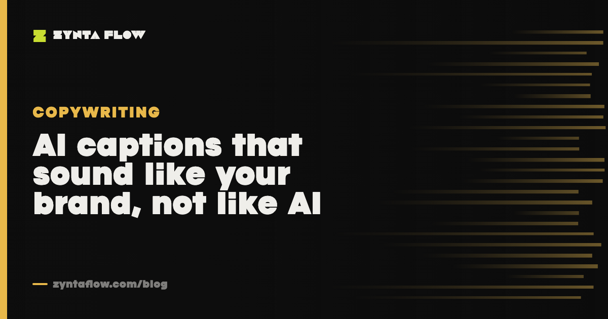 AI captions that sound like your brand, not like AI