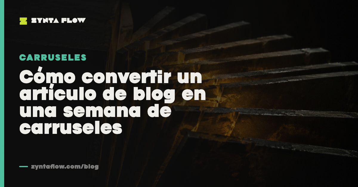 Cómo convertir un artículo de blog en una semana de carruseles