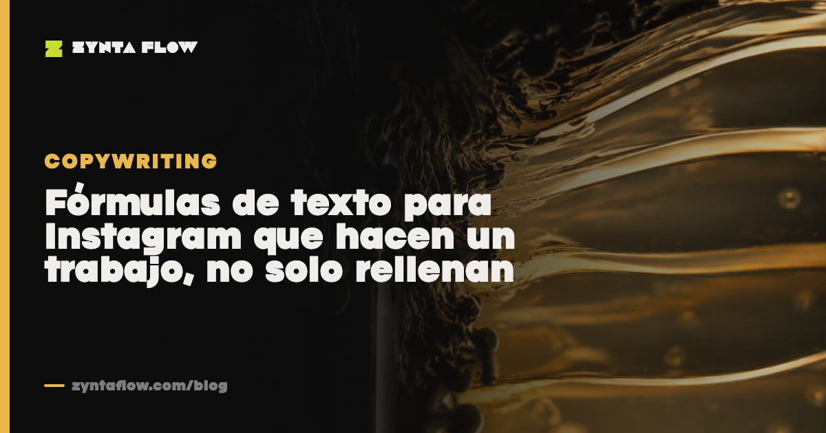 Fórmulas de texto para Instagram que hacen un trabajo, no solo rellenan