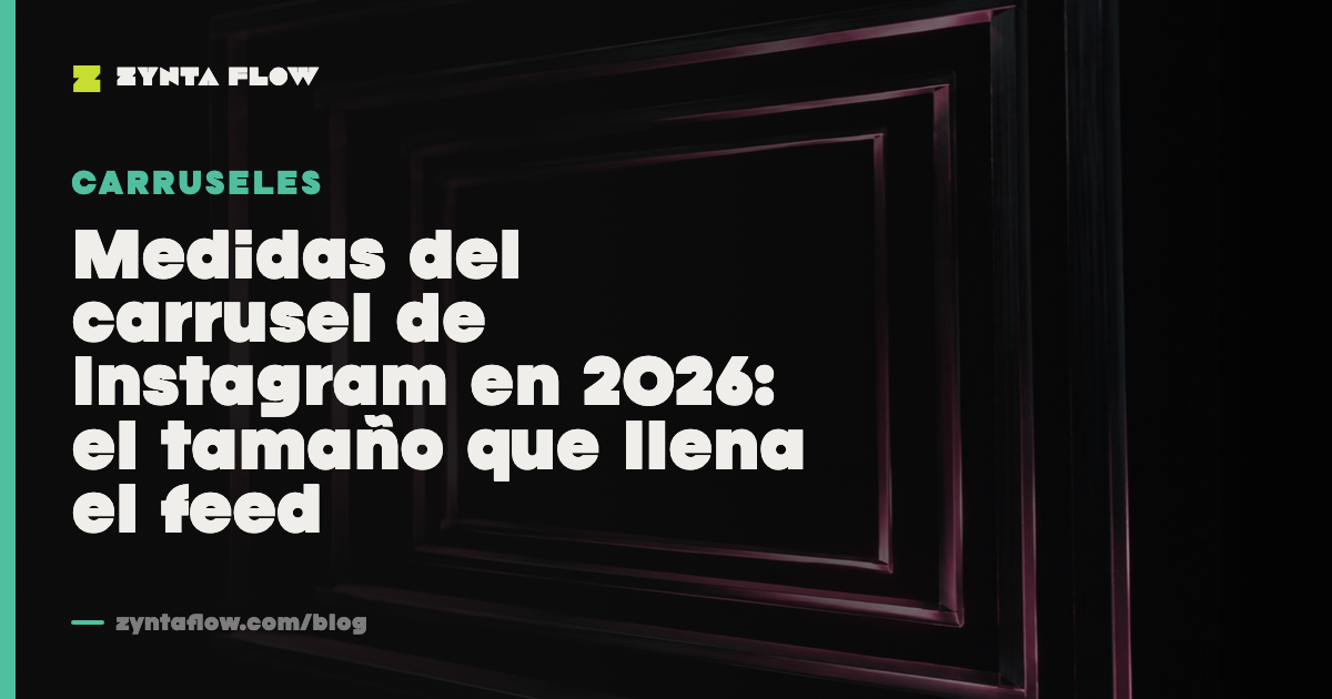 Medidas del carrusel de Instagram en 2026: el tamaño que llena el feed