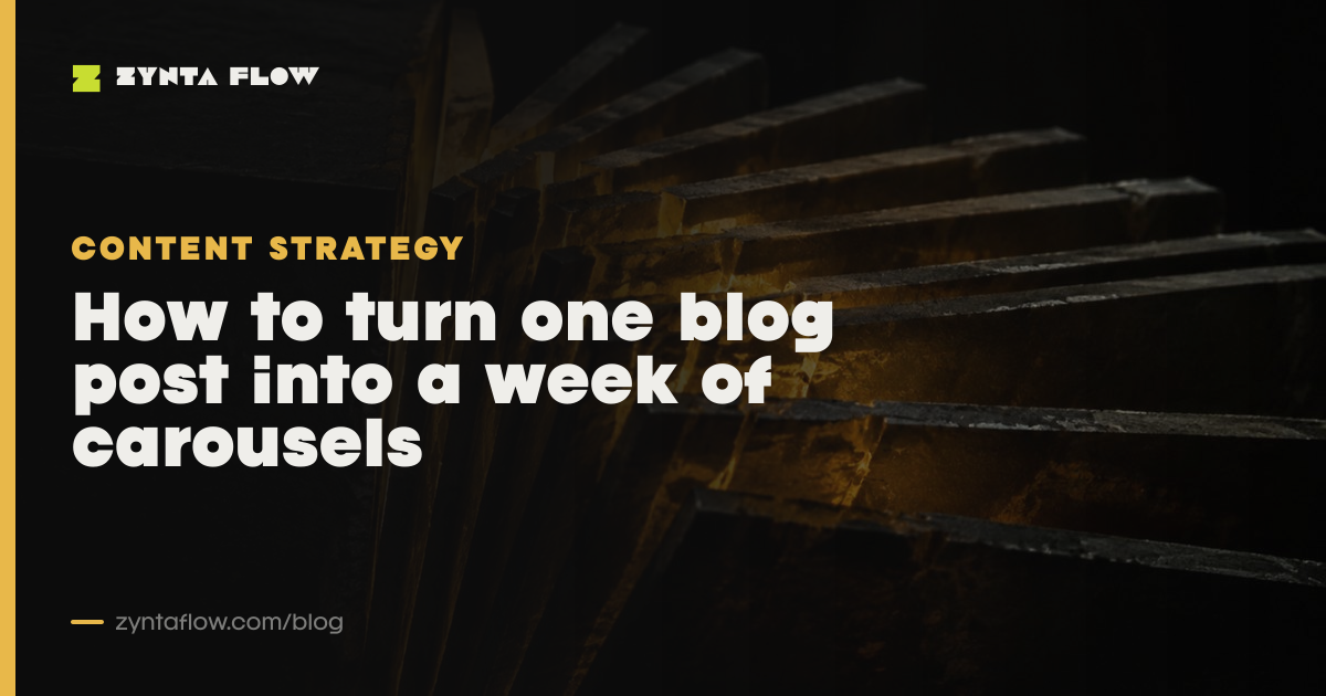 How to turn one blog post into a week of carousels